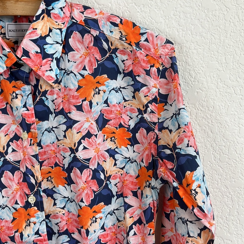 Maus & Hoffman Button Down Tropical Flowers Shirt